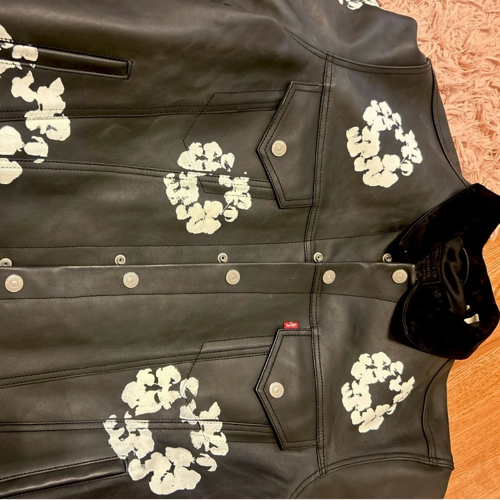 Denim Tears & Levi’s collab leather jacket. Size XL